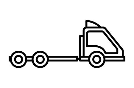 container truck head transport icon vector illustration thick lineのイラスト素材