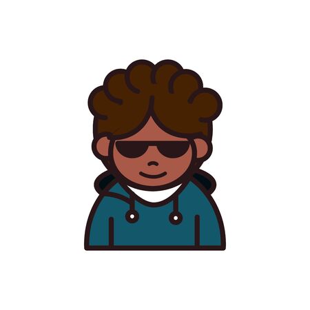 man cartoon character portrait people vector illustrationのイラスト素材