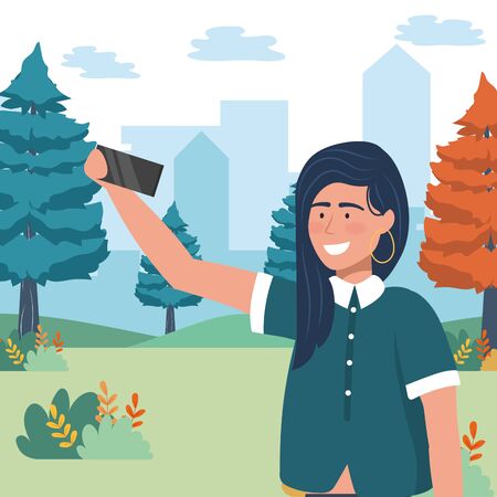 Avatar of a fashion woman design, Girl female person human and beauty theme Vector illustrationのイラスト素材