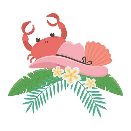 Summer and vacation icon set design, Beach tropical relaxation outdoor nature tourism island and season theme Vector illustrationのイラスト素材