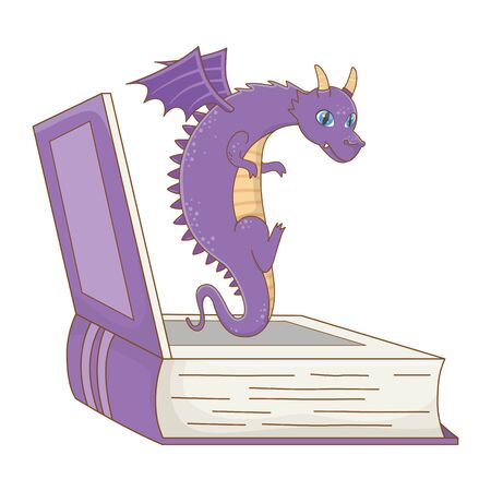 Isolated dragon cartoon design vector illustrationのイラスト素材