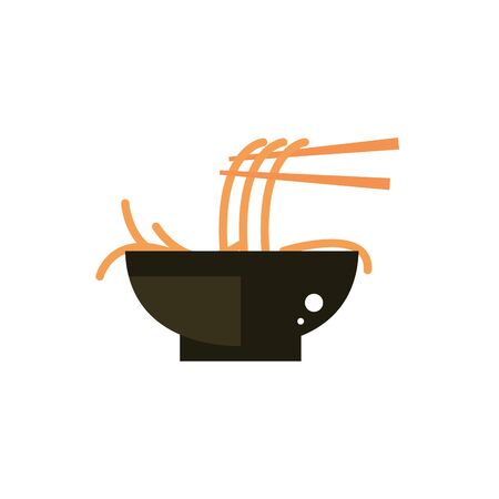 bowl food spaghetti culture traditional japan iconのイラスト素材