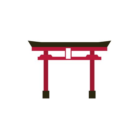landmark gate culture traditional japan iconのイラスト素材
