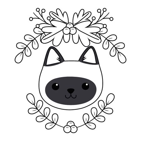 Cat cartoon design, Mascot pet animal domestic cute life nature and fauna theme Vector illustrationのイラスト素材