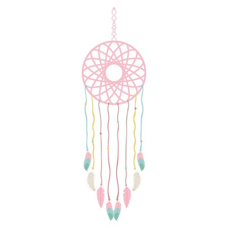dreams catcher hanging boho iconのイラスト素材