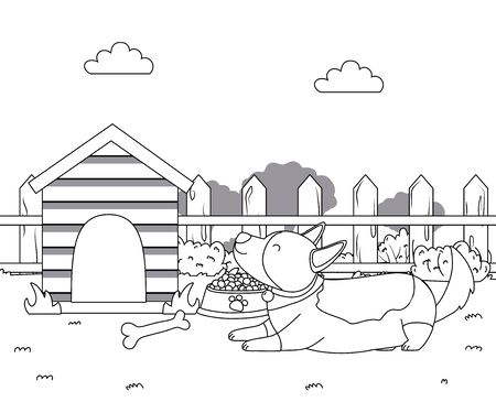 Dog cartoon designのイラスト素材