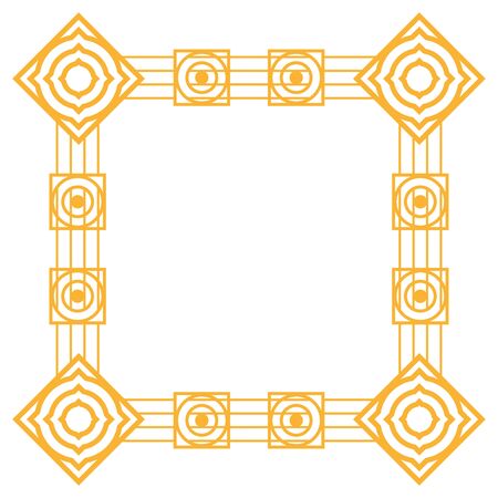 Isolated art deco frame designのイラスト素材