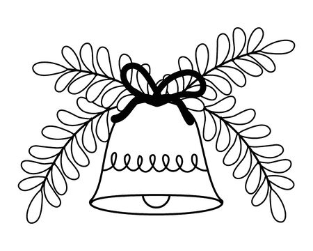 Merry christmas bell vector designのイラスト素材