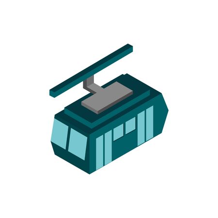 transport cableway vehicle isometric icon vector illustrationのイラスト素材