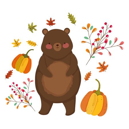Isolated bear cartoon vector designのイラスト素材