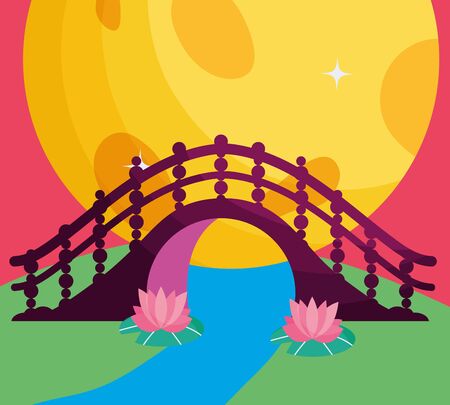 China bridge vector design vector illustrationのイラスト素材