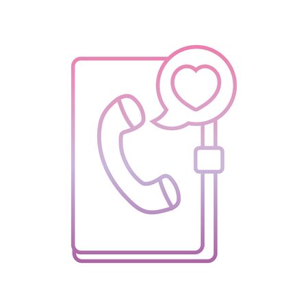 address book telephone , phone gradientのイラスト素材