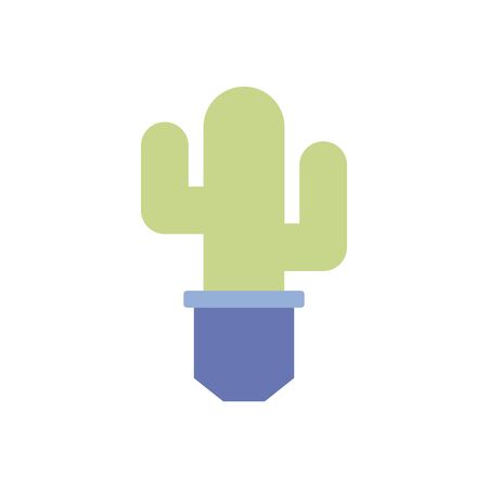 cactus in pot plants flat iconのイラスト素材
