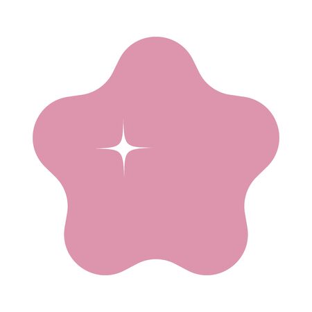 pink star bright decoration fantasy icon vector illustrationのイラスト素材