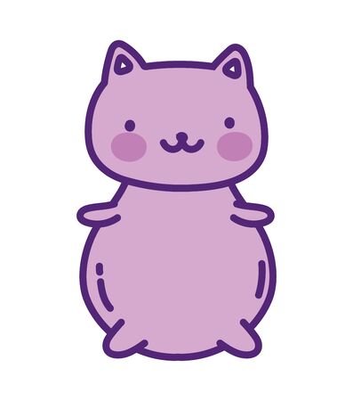 cute cat happy cartoon designのイラスト素材