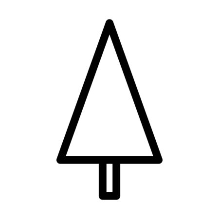 pine tree forest nature foliage icon thick lineのイラスト素材
