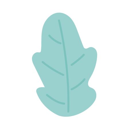 green leaf foliage nature decoration iconのイラスト素材