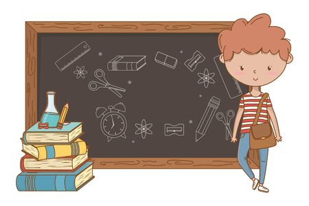 Teenager boy cartoon design vector illustratorのイラスト素材