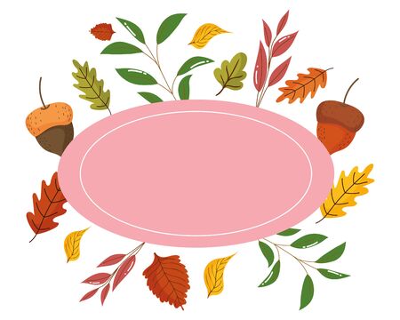 Isolated leaves and acorns designのイラスト素材