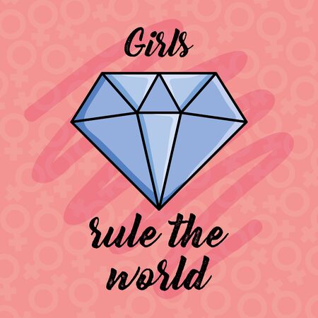 diamond rock jewerly pop art styleのイラスト素材
