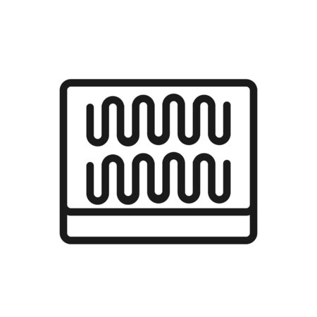 mattress springs comfortable soft textile linear designのイラスト素材