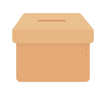 cardboard box storage cargo on white backgroundのイラスト素材