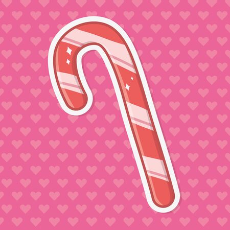 Sweet and delicious candy canedesignのイラスト素材