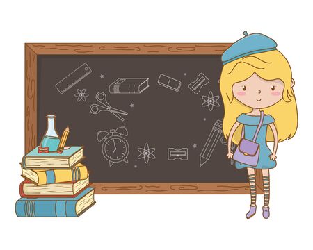 Teenager girl cartoon design vector illustratorのイラスト素材