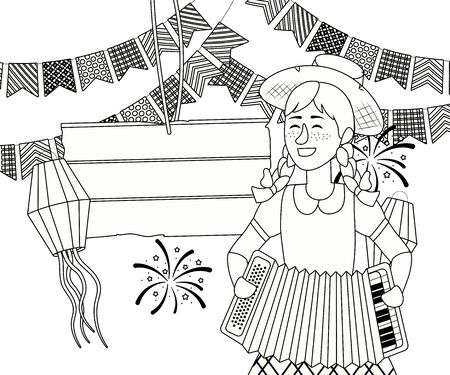 festa junina cartoonのイラスト素材