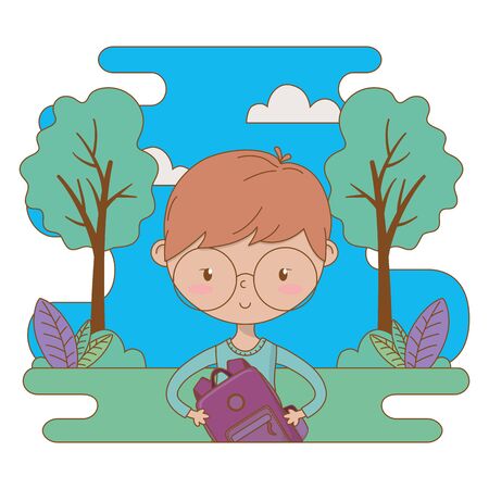 Teenager boy cartoon design vector illustrationのイラスト素材