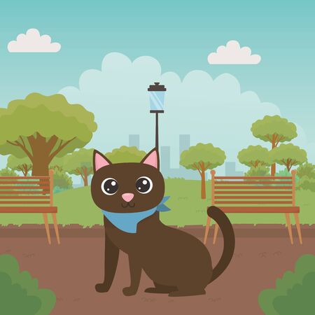 Cat cartoon design, Mascot pet animal domestic cute life nature and fauna theme Vector illustrationのイラスト素材