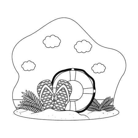 Summer and vacation icon set design vector illustrationのイラスト素材