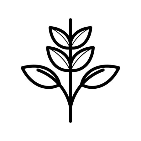 ecology environment saving plant foliage iconのイラスト素材