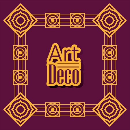 background art deco frames styleのイラスト素材