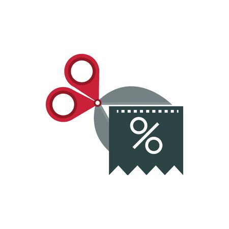 scissors cut coupon offer business commerce shopping vector illustrationのイラスト素材