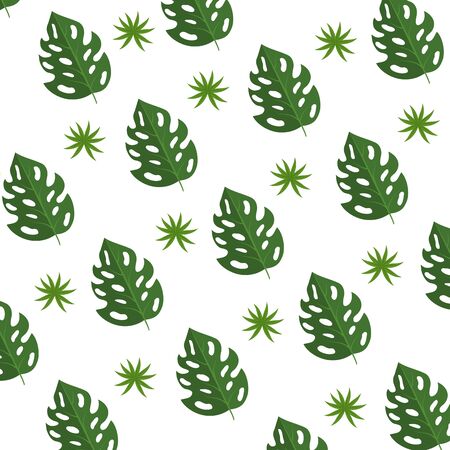 Leaf background design, Plant floral garden nature decoration ornament  and season theme Vector illustrationのイラスト素材