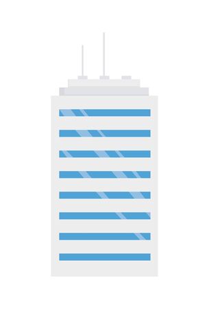 urban building tower antenna roof iconのイラスト素材