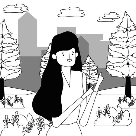 Isolated avatar woman vector designのイラスト素材