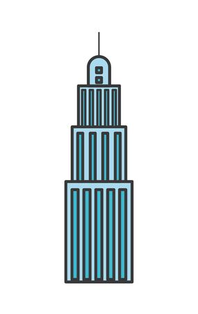 urban building tower skyscraper antenna iconのイラスト素材