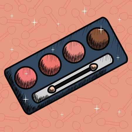 eye shadows make up drawing icon vector illustration designのイラスト素材