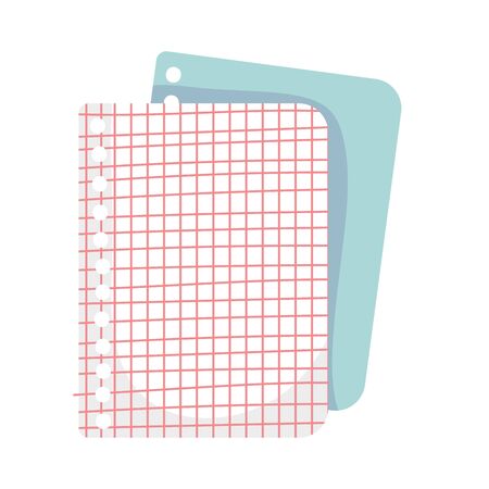 back to school education paper and clips supplies vector illustrationのイラスト素材