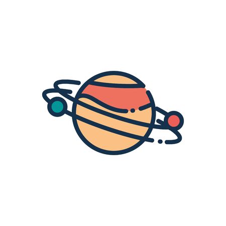 astronomy and space on white background vector illustrationのイラスト素材