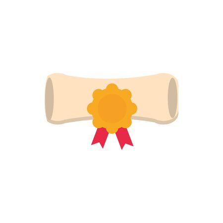 roll diploma graduation medal education school icon designのイラスト素材