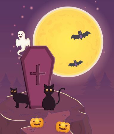 trick or treat - happy halloweenのイラスト素材