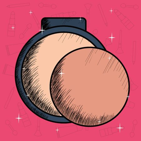 blush make up drawing icon vector illustration designのイラスト素材