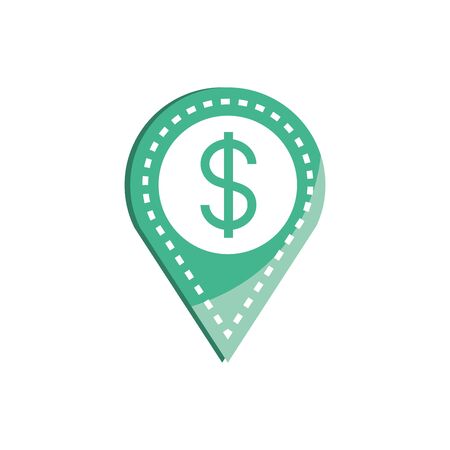 gps pin location money business finance vector illustrationのイラスト素材