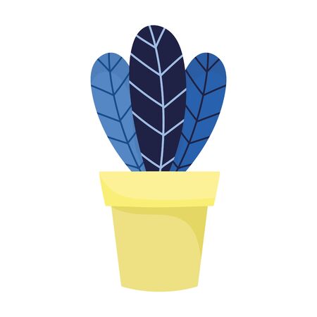 plant in pot decoration ornament icon on white backgroundのイラスト素材