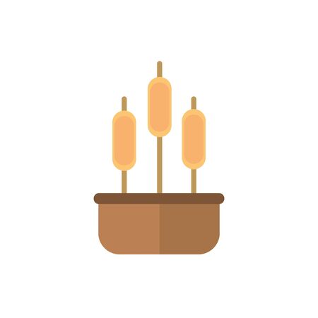potted spike flowers natural floral botanicalのイラスト素材