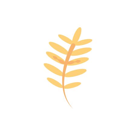 yellow branch foliage leaves natural floral botanicalのイラスト素材