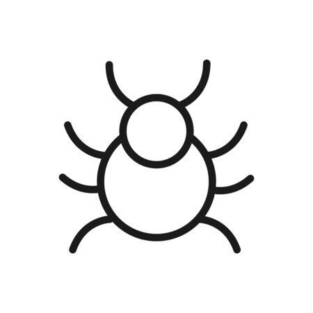 mattress mite insect comfortable soft textile vector illustration linear designのイラスト素材